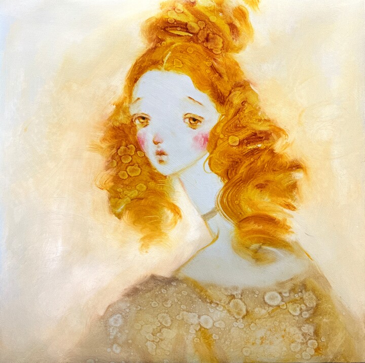 the sun of November" 绘画, 15.8x15.8 in