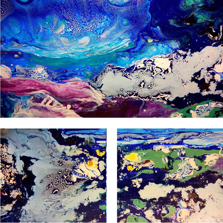 № 2 The collage consists of fragments of the painting “INFIN Collages, 15.8x15.8 in