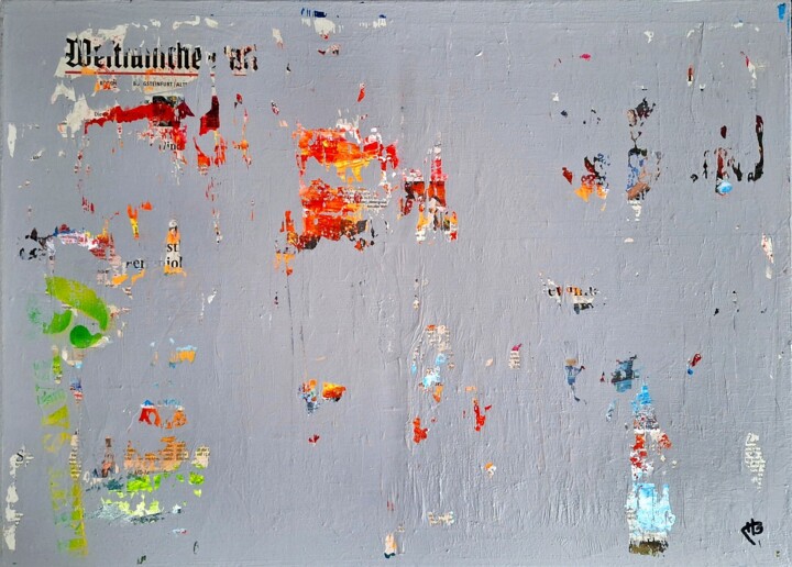 Malerei mit dem Titel "Daily News - 6days…" von Hubertus Brunstering, Original-Kunstwerk, Acryl