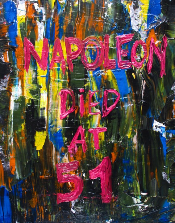 NAPOLEON DIED AT 51 绘画, 19.7x15.8 in