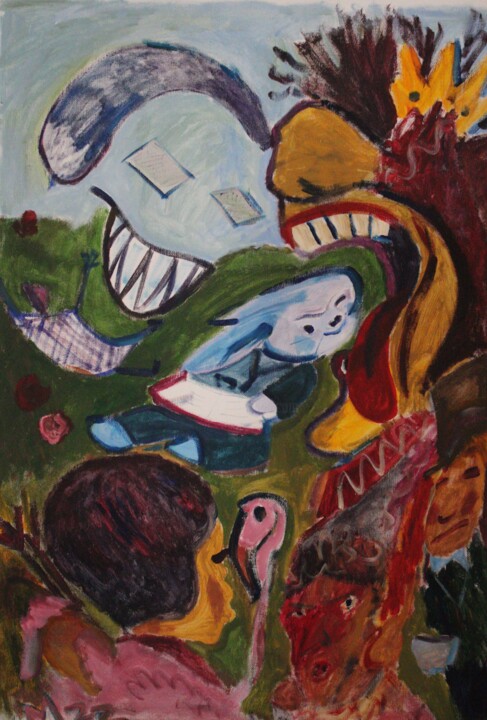 Painting titled "Bizarre game" by Mikhey Chikov, Original Artwork, Acrylic