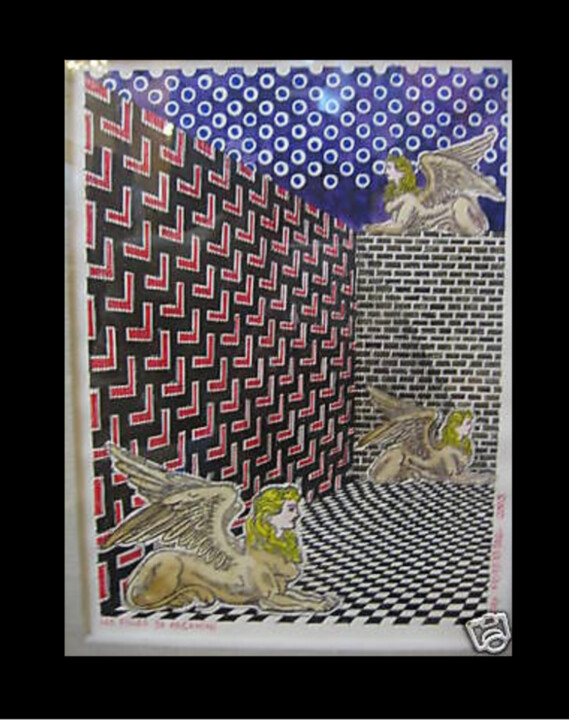 Pintura titulada "Les Filles de Pagan…" por Pedro Friedeberg, Obra de arte original, Acrílico