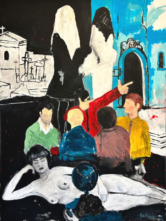 La veuve Kohler 绘画, 51.2x38.2 in