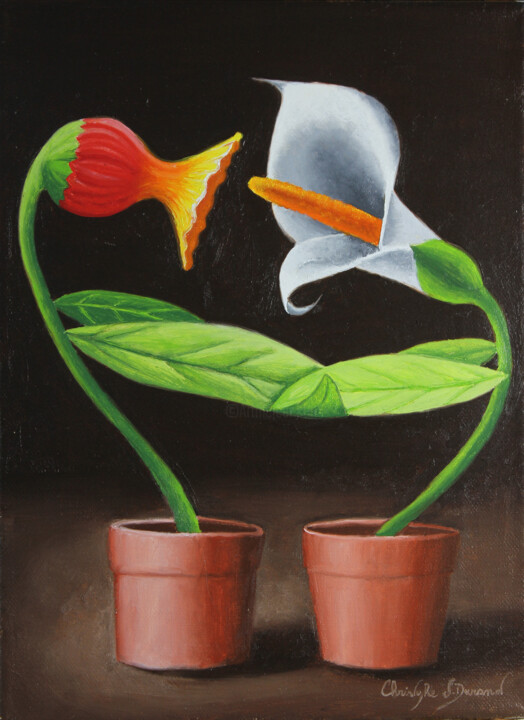 histoire de fleurs 2 Tablo, 13x9,5 in