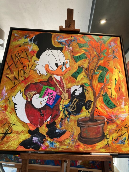 Dagobert Duck 绘画, 27.6x27.6 in