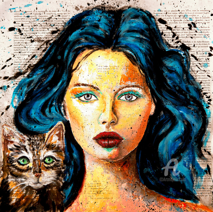 Portrait PS 236 All Eyez on you POP 绘画, 15.8x15.8 in