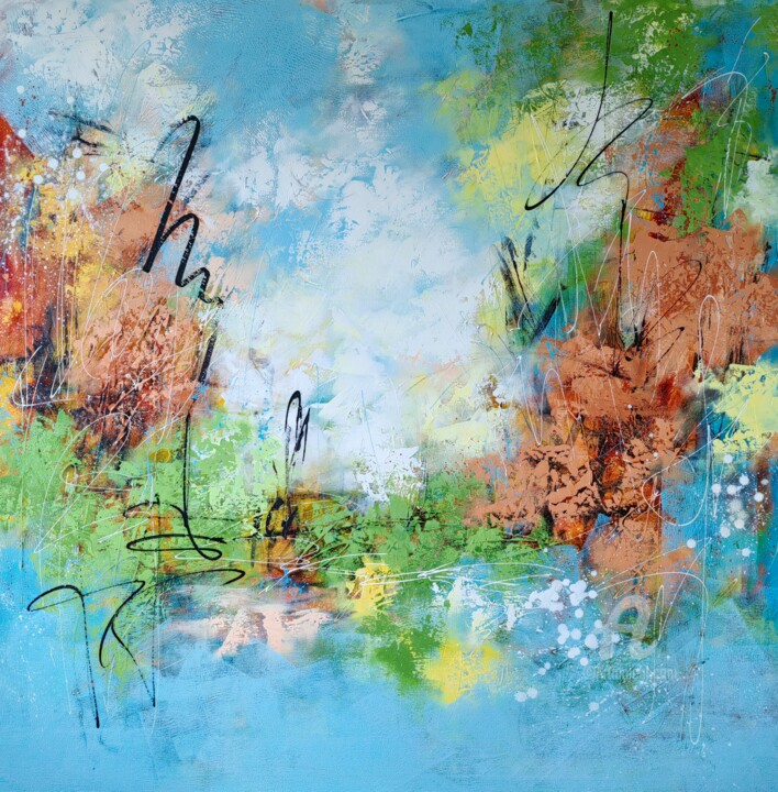 Painting titled ""Reverie of Spring:…" by Vera Hoi, Original Artwork, Acrylic