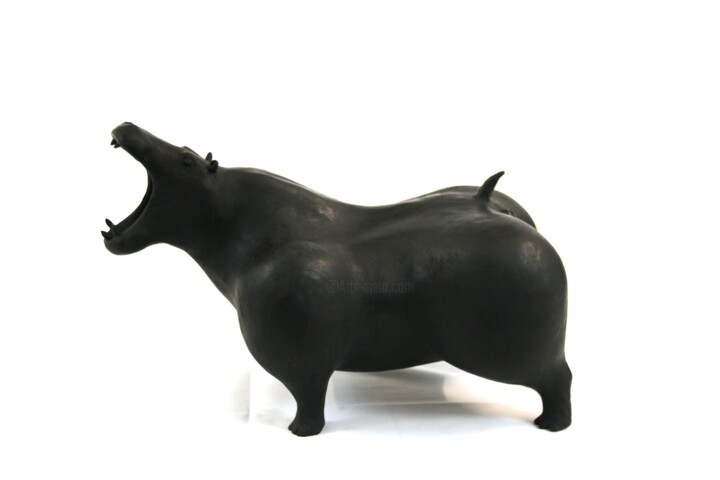 Hippo 雕塑, 9.8x14.6 in