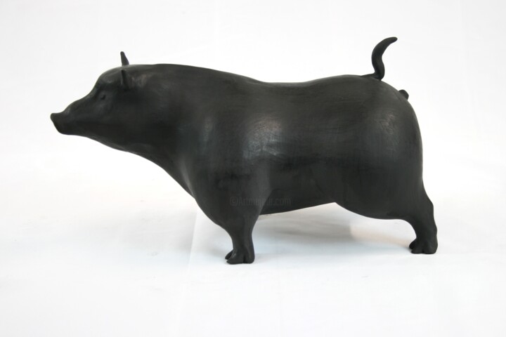 Boar 雕塑, 8.7x15.8 in