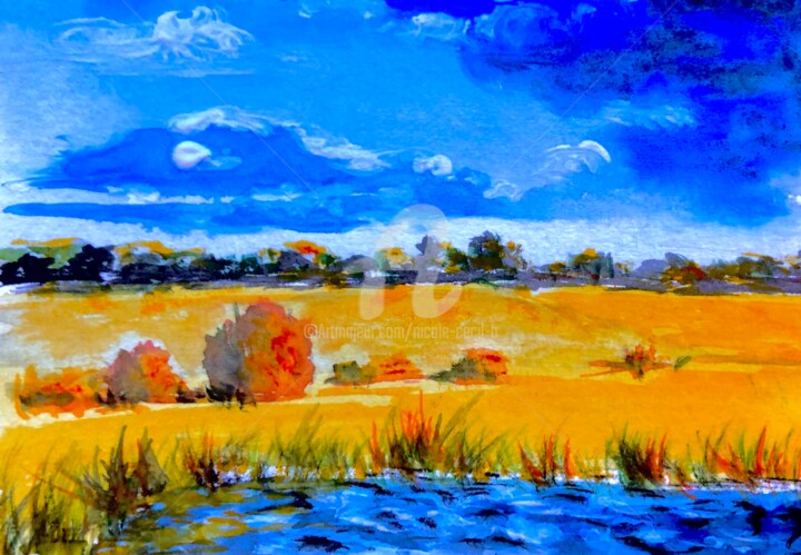 Painting titled "Moor" by Nicole Cecil B, Original Artwork, Watercolor