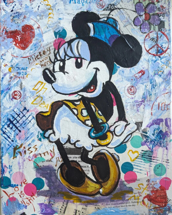 Minnie in Love 绘画, 14x11 in