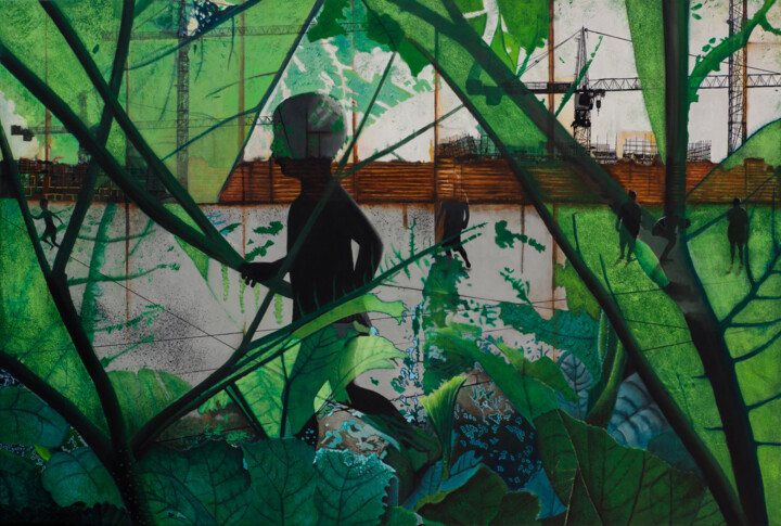 Painting titled "A CHILD IN TIME" by Db Waterman, Original Artwork, Acrylic Mounted on Wood Stretcher frame