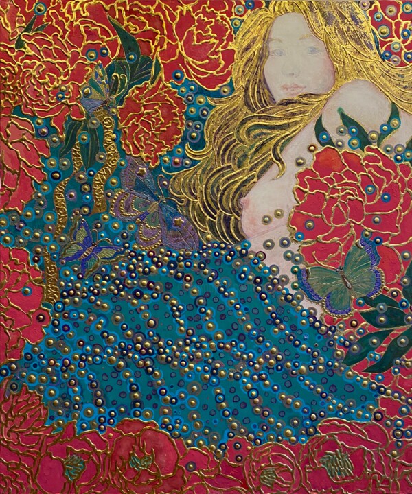 Madame Pivoine 绘画, 28.5x23.8 in