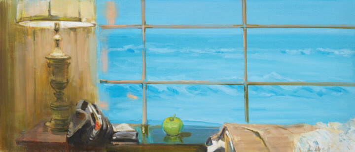 Green Apple 绘画, 31.5x72.8 in