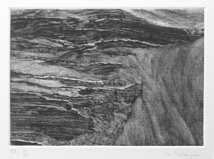 Le sable se couche sur le sable 印花与版画, 5.1x7.1 in