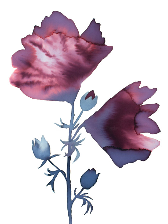 Floral No. 26 绘画, 12x9 in