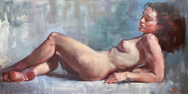 Nude model 2 绘画, 19.7x39.4 in