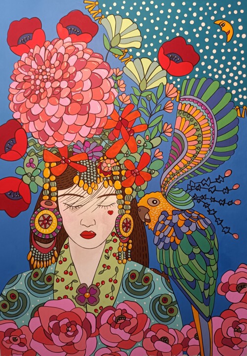 La Chinoise 绘画, 11.4x7.9 in