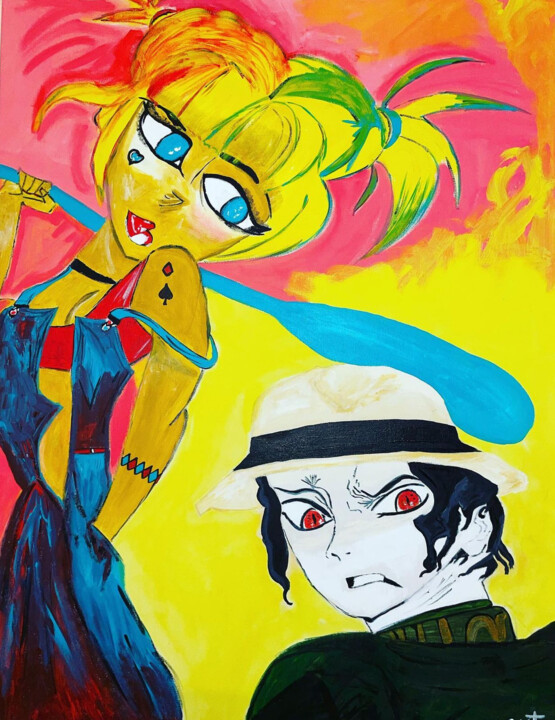 Harley et Muzan 绘画, 35.4x25.6 in