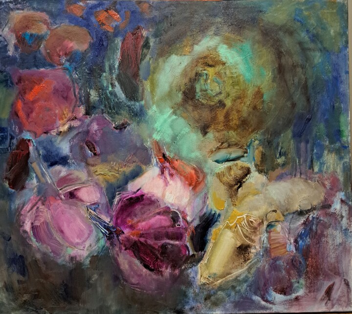 Овощная вселенная/ vegetable universe 绘画, 31.5x35.4 in