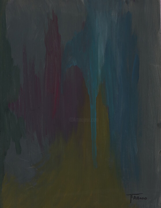 Peinture intitulée "Sous la terre" par Jeanpierre Allano, Œuvre d'art originale, Acrylique