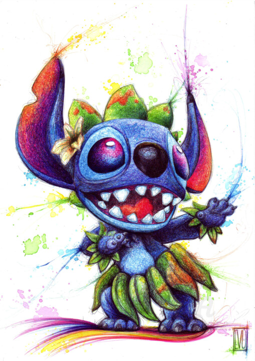 Hawaiian Stitch 图画, 11.8x8.3 in