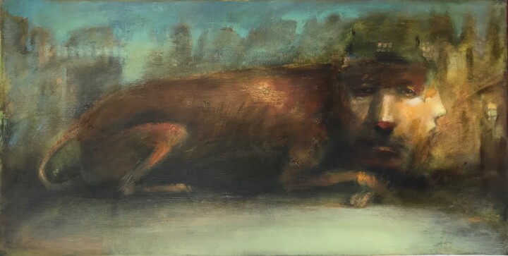 Riddler (The one who asks riddles) Schilderij, 11,8x23,6 in