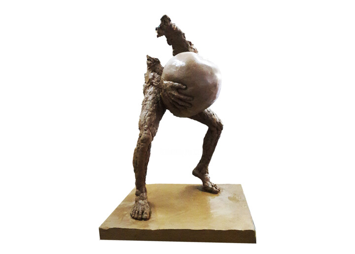 Sculpture titled "Unfinished Work" by Mahesh Chathuranga Ekanayake, Original Artwork, Metals