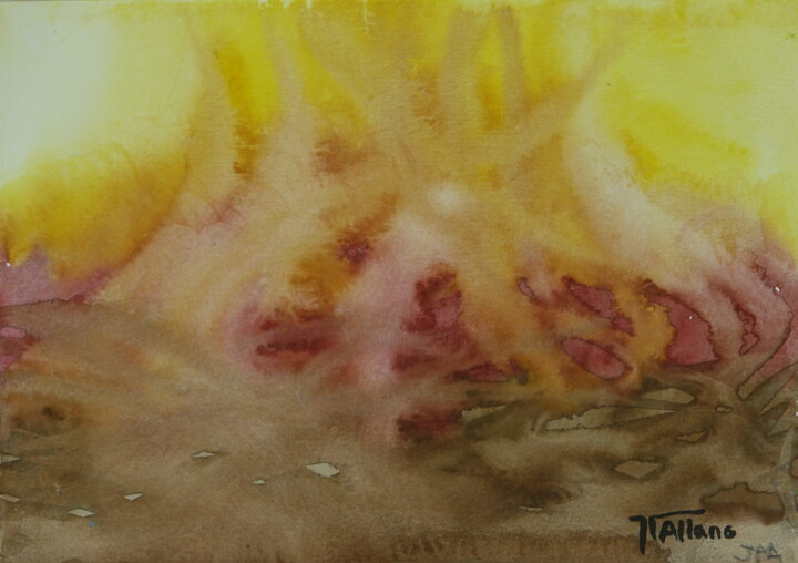 Peinture intitulée "Brasier" par Jeanpierre Allano, Œuvre d'art originale, Acrylique