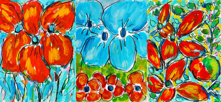 Proches de nous 绘画, 11.8x24.8 in
