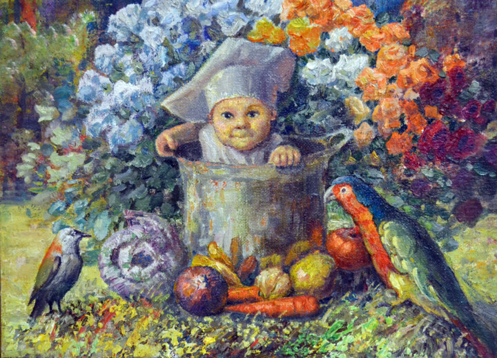 Little Chef 绘画, 8.3x11.8 in