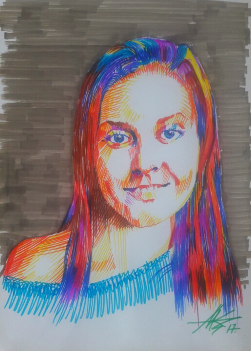 Girl 图画, 8.3x5.9 in