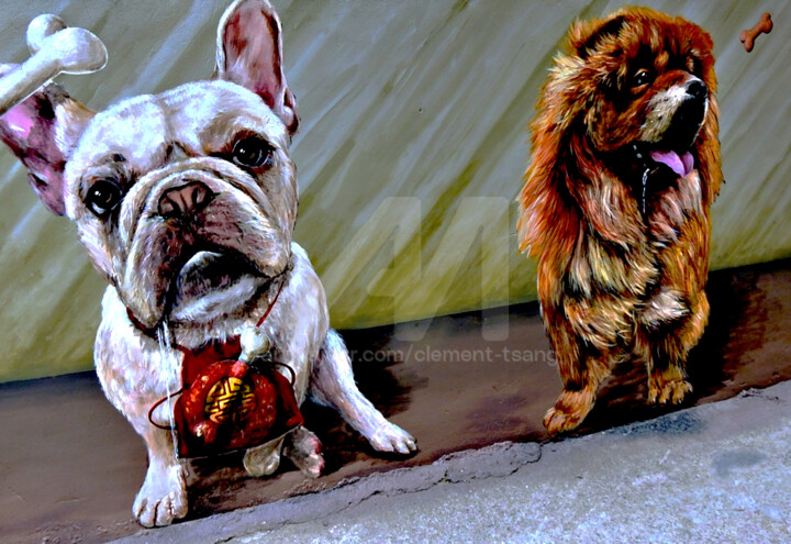 The Wall Art of Two Dogs 摄影
