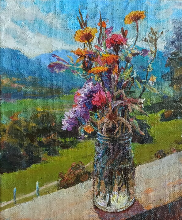 Весна в Крыму... 绘画, 7.1x5.9 in