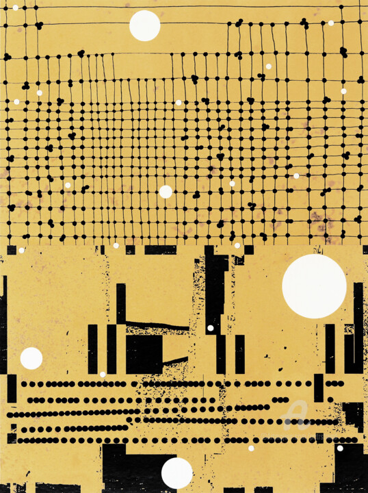 Collagen mit dem Titel "Now Complete 2." von Petr Strnad, Original-Kunstwerk, Collagen