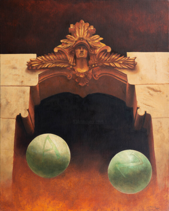 De la A a la Z. 绘画, 43.3x34.7 in