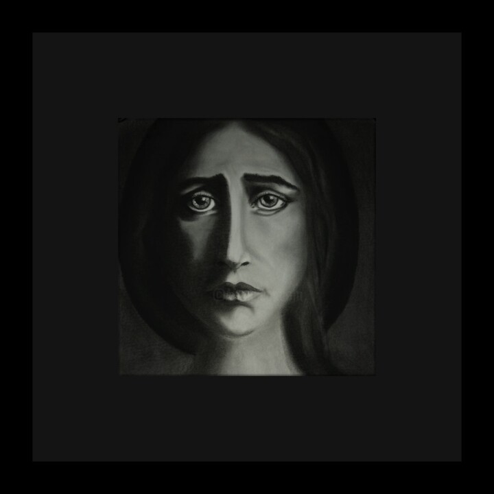 图画 标题为“Woman 682” 由Yevheniia Shcherbina, 原创艺术品, 木炭