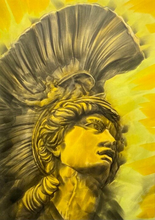 Warrior 绘画, 16.5x11.8 in