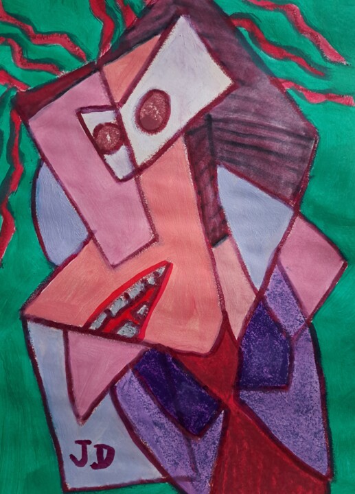 La Cravate Rouge 绘画, 11.4x8.3 in