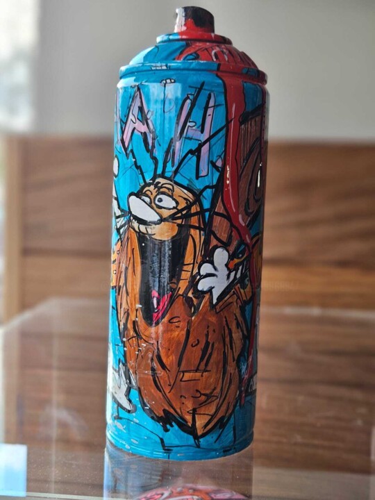 SPRAYCAN ARTHUGO CAPITAINE CAVERNE 雕塑, 7.9x2 in