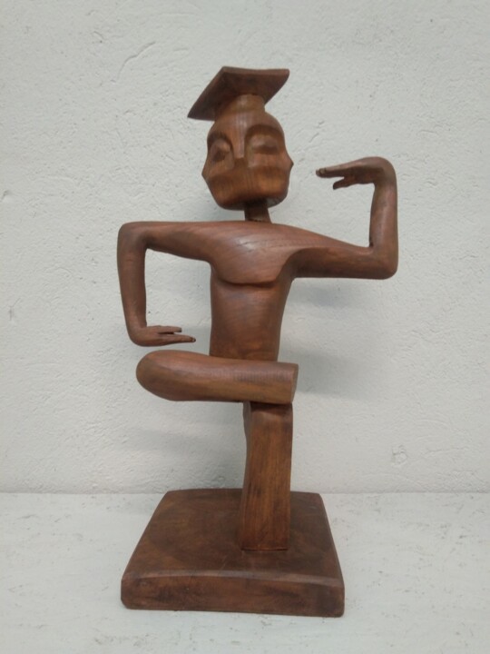 Self-talk or interrupted meditation 雕塑, 16.5x9.8 in