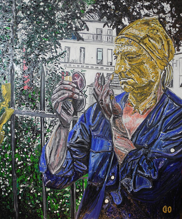 Maquillage à Montmartre. Paris. 绘画, 47.2x39.4 in
