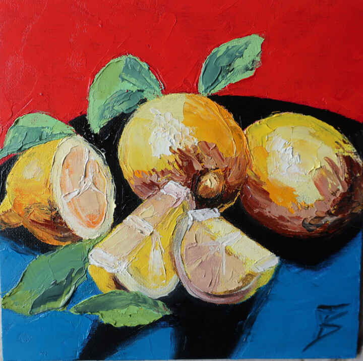 Les citrons 绘画, 7.9x7.9 in