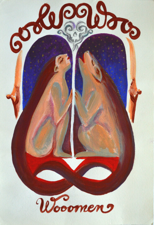 Wooo Women 绘画, 11.6x8.3 in