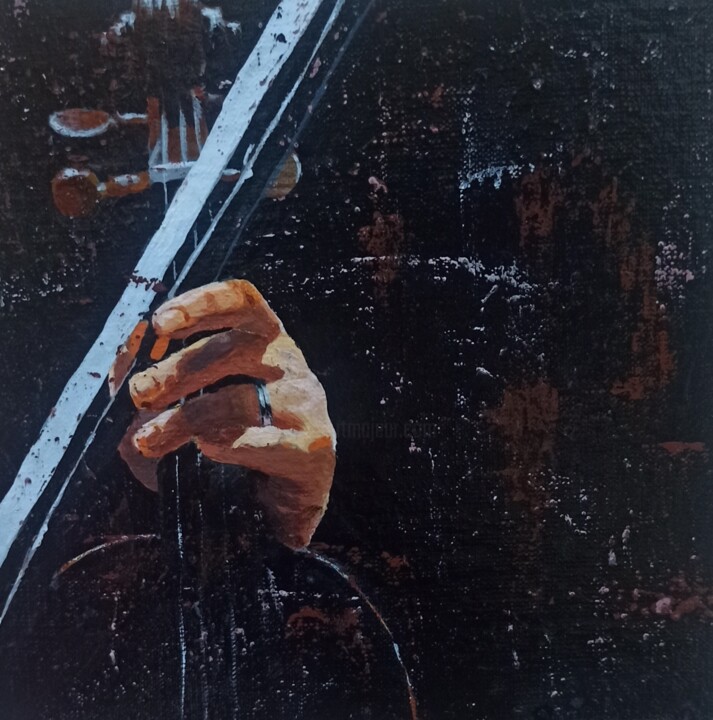 Violin 🎻 绘画, 5.9x5.9 in