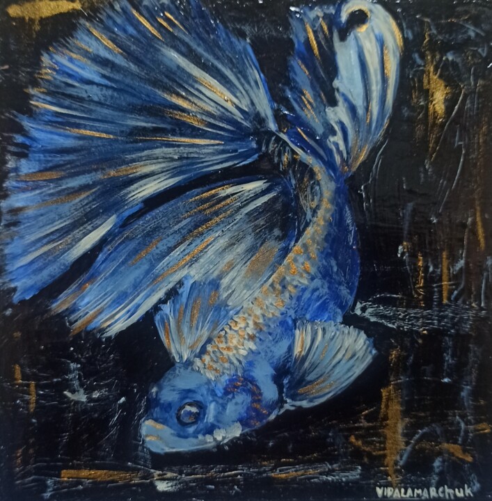 Goldfish 绘画, 4.7x4.7 in