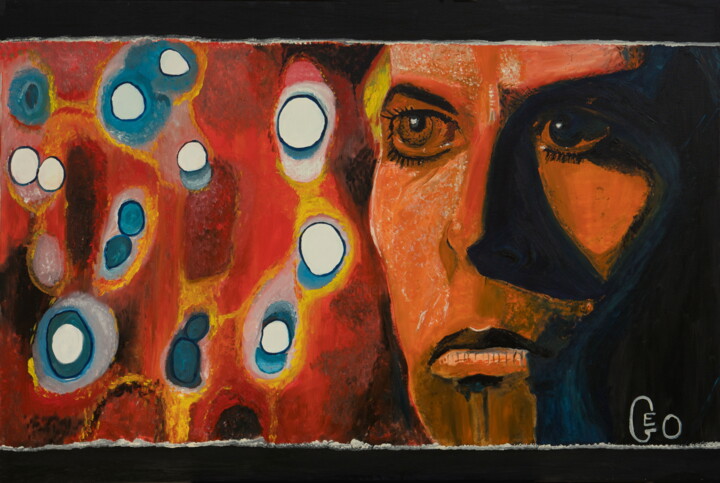 David Bowie - The Man Who Fell to Earth 绘画, 31.5x47.2 in