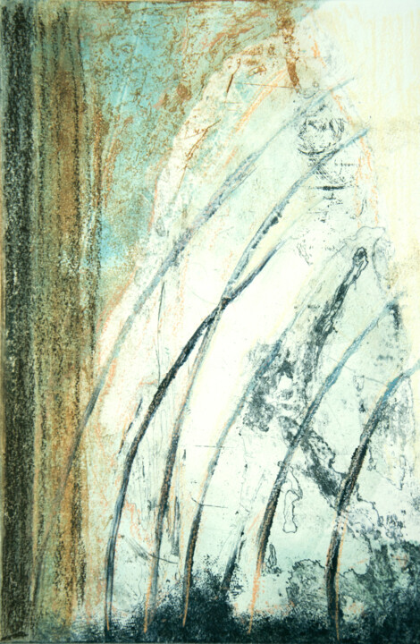 Gravures & estampes intitulée "Vers la lumière" par Sophie Gerin, Œuvre d'art originale, Eau-forte