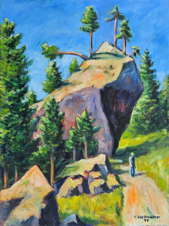 Felsklotz in den Hohen Tauern in Österreich 绘画, 27.6x19.7 in