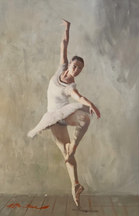 'The Joyful Leap' 绘画, 16x12 in